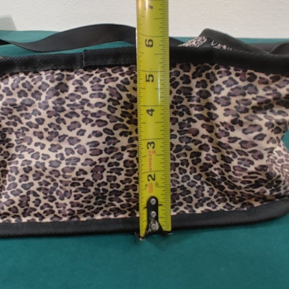 LARGE LESPORTSAC LEOPARD PRINT NYLON TOTE BAG - Picture 8 of 12